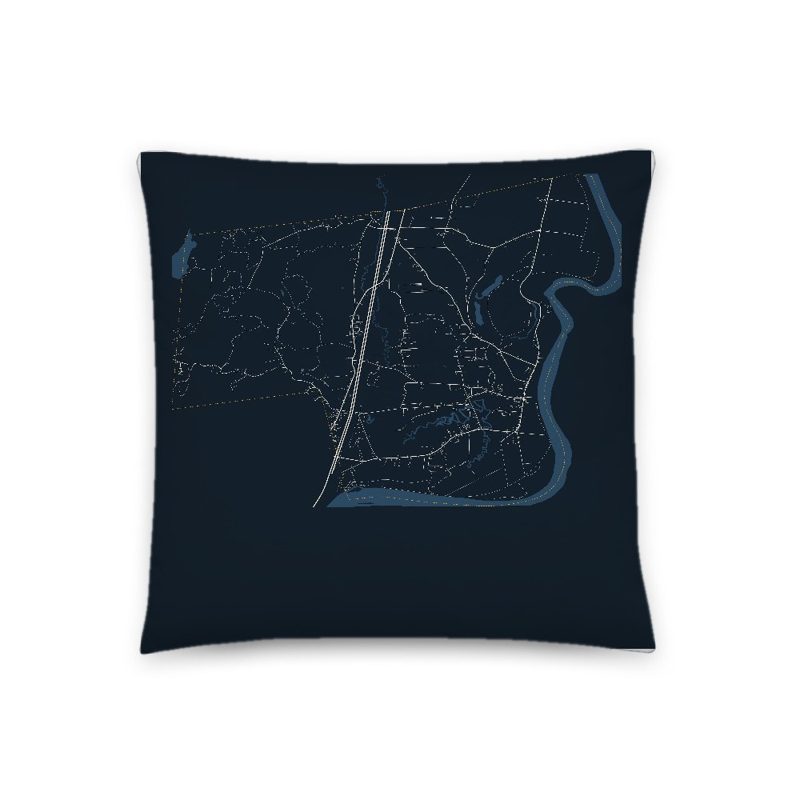 Hatfield Map Throw Pillow