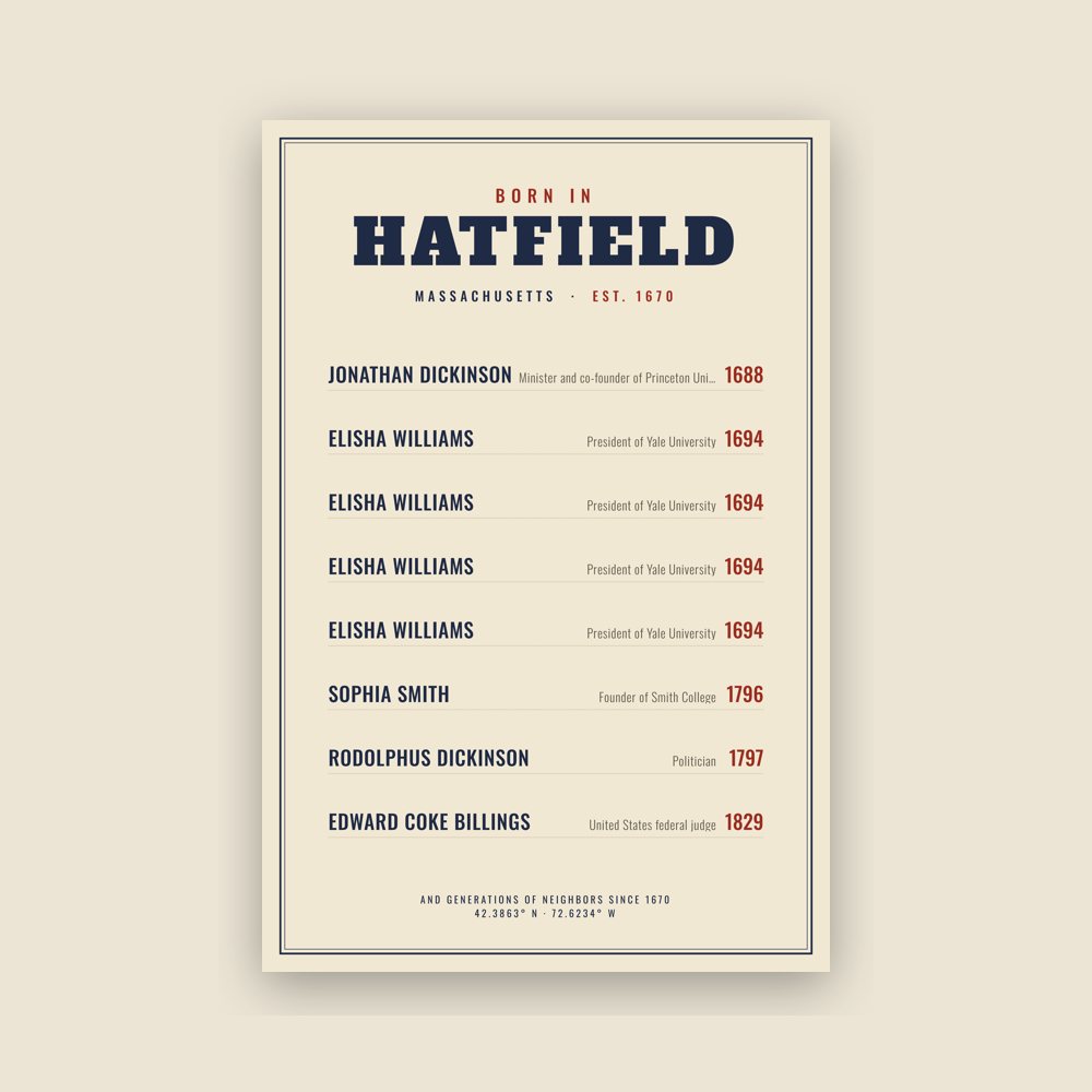Hatfield “Born In” Poster