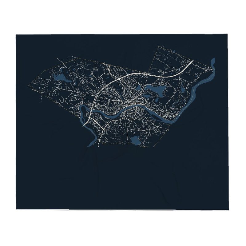 Haverhill Street Map Throw Blanket