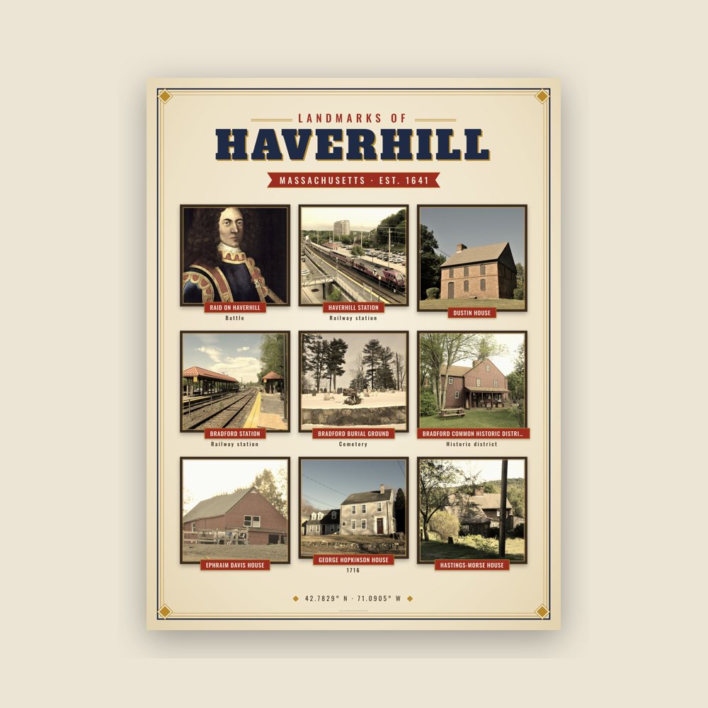 Haverhill Landmarks Photo Poster