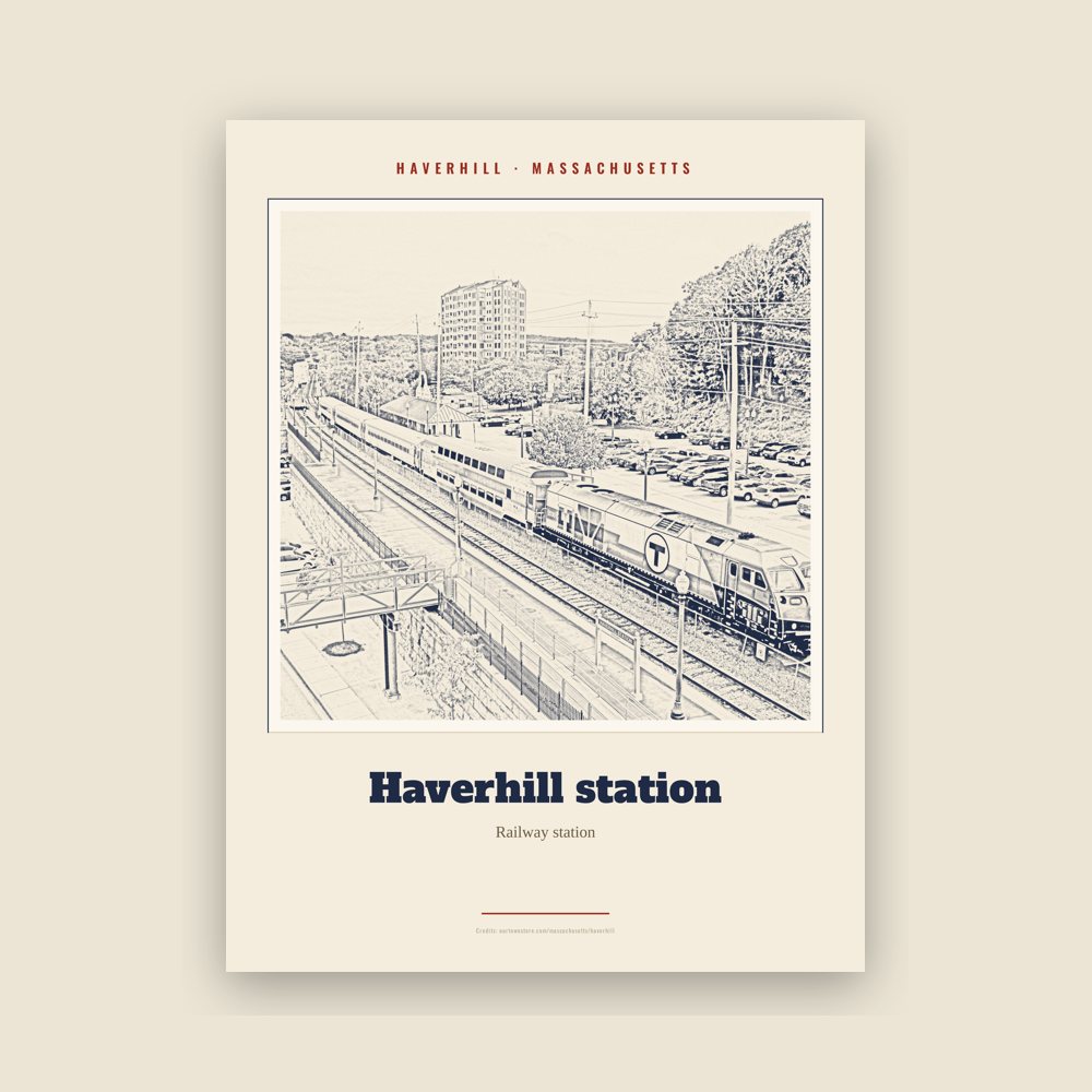 Haverhill Haverhill station Landmark Print