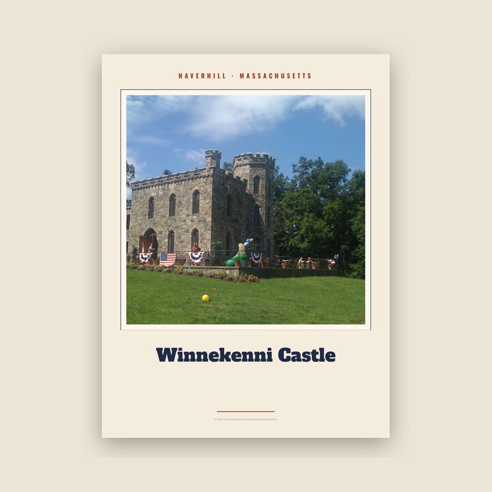Haverhill Winnekenni Castle Landmark Print