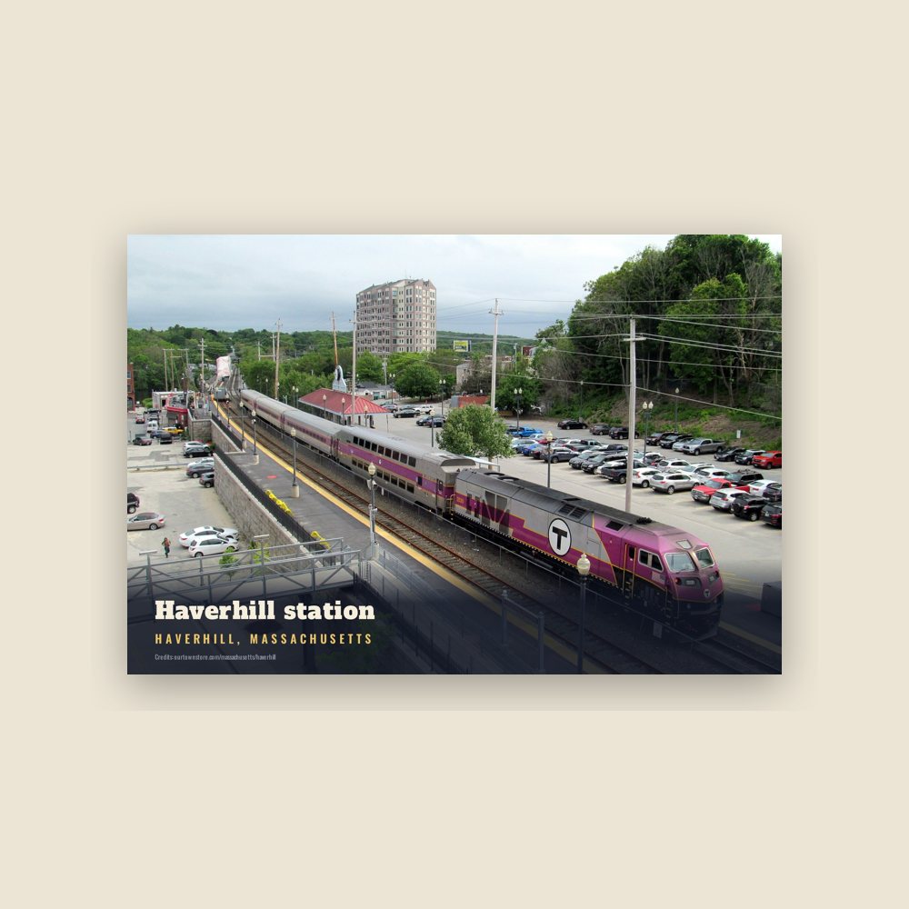 Haverhill Haverhill station Postcard