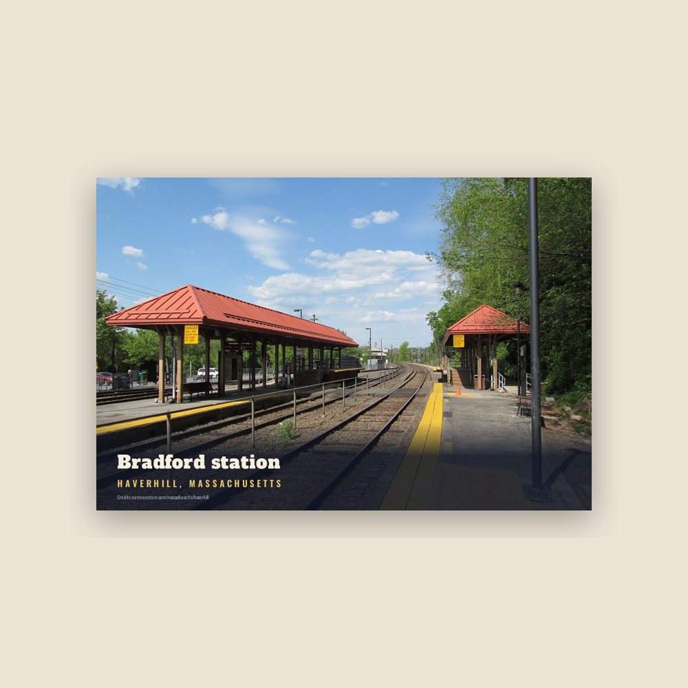 Haverhill Bradford station Postcard
