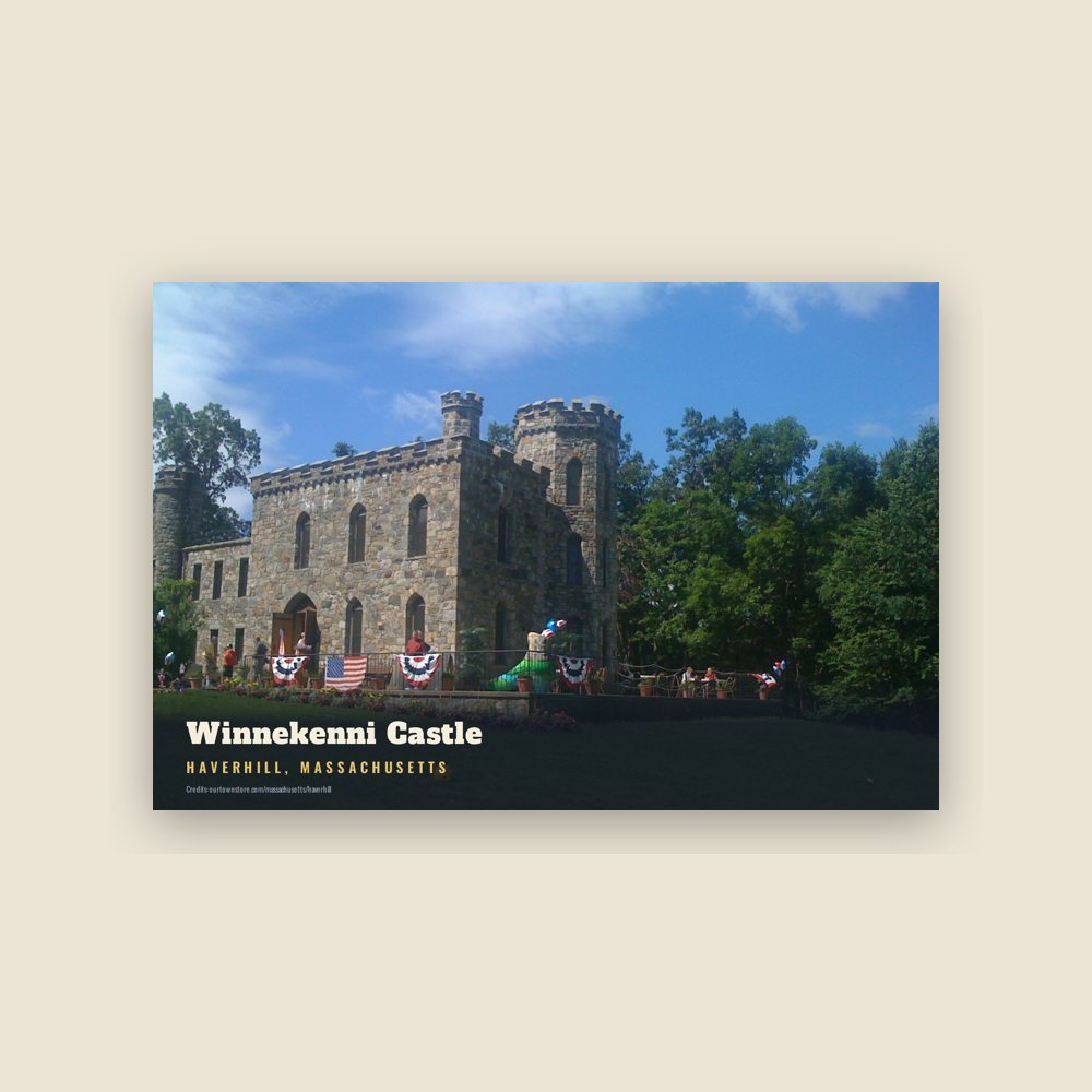 Haverhill Winnekenni Castle Postcard