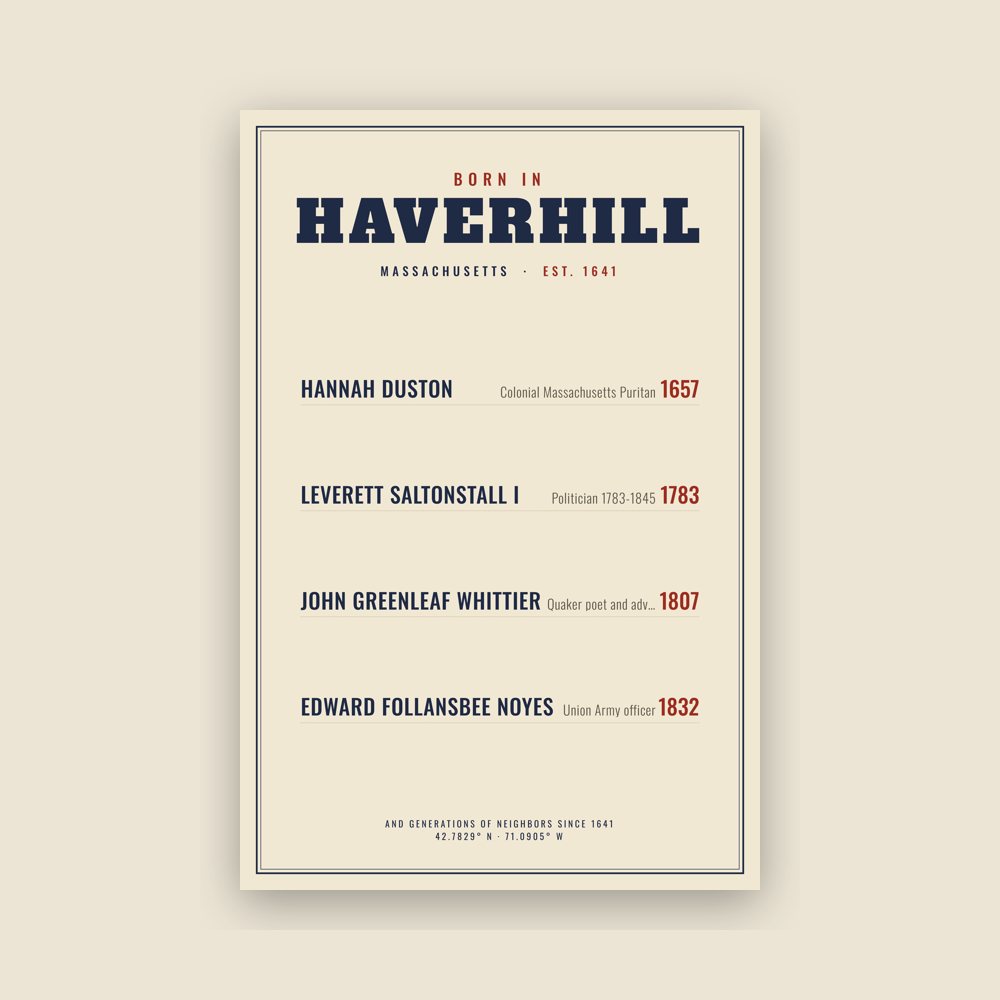 Haverhill “Born In” Poster