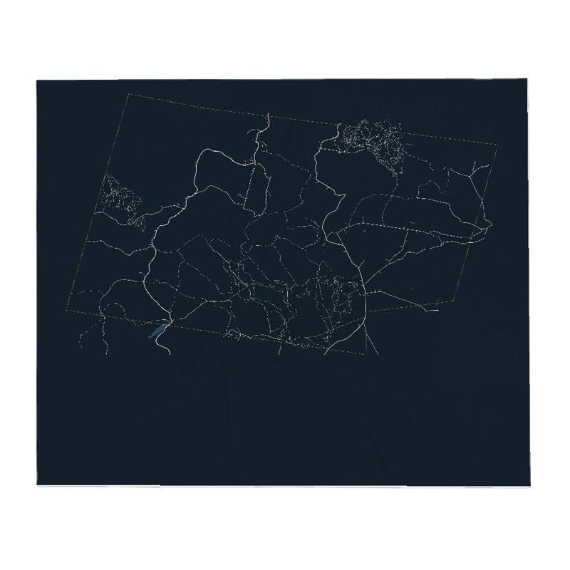 Hawley Street Map Throw Blanket