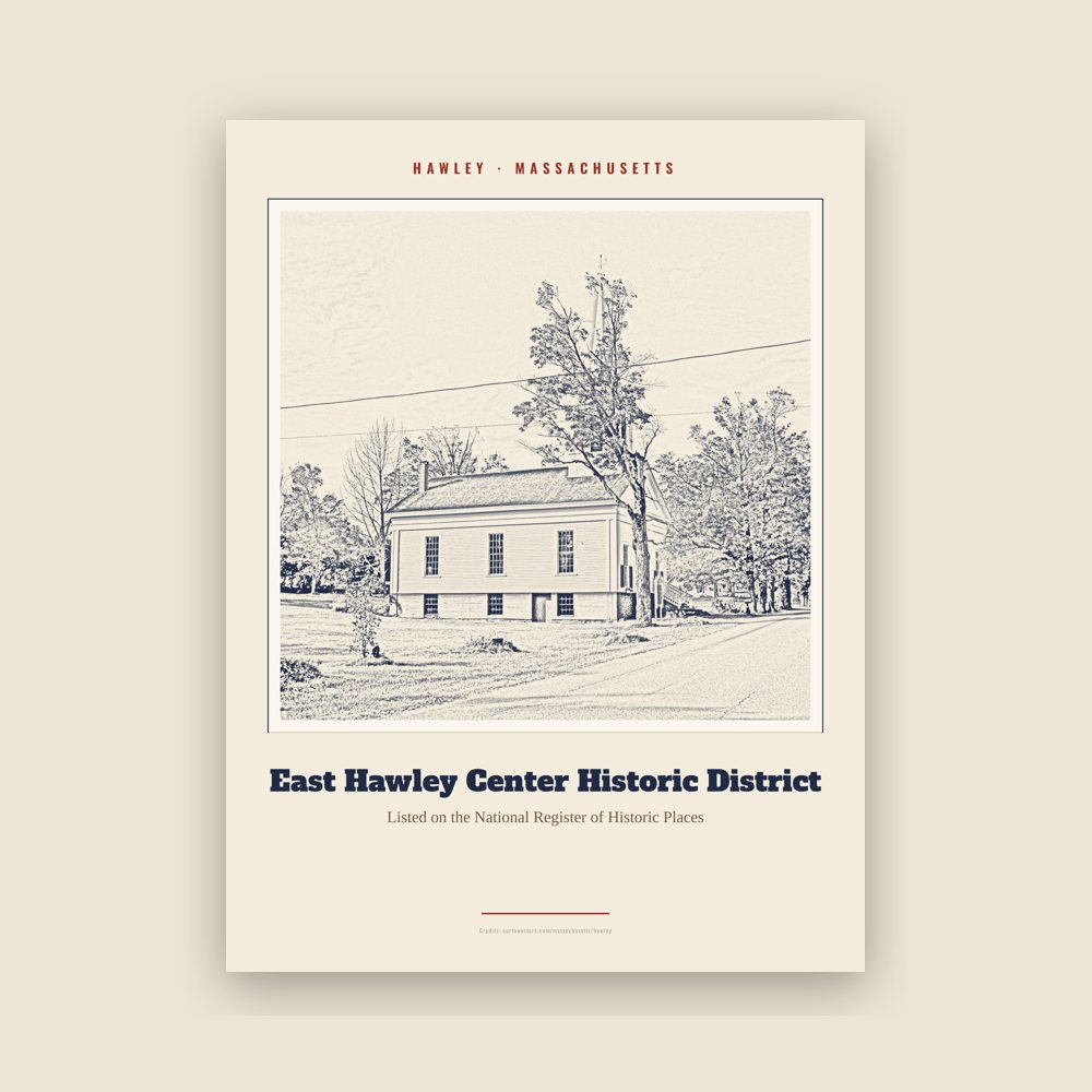 Hawley East Hawley Center Historic District Landmark Print
