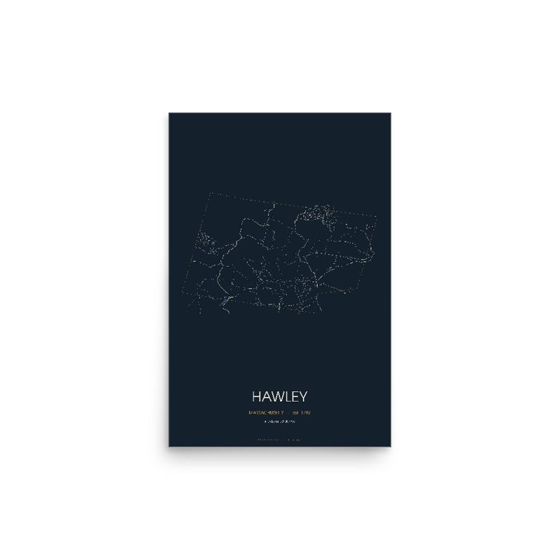 Hawley Street Map Poster · Midnight
