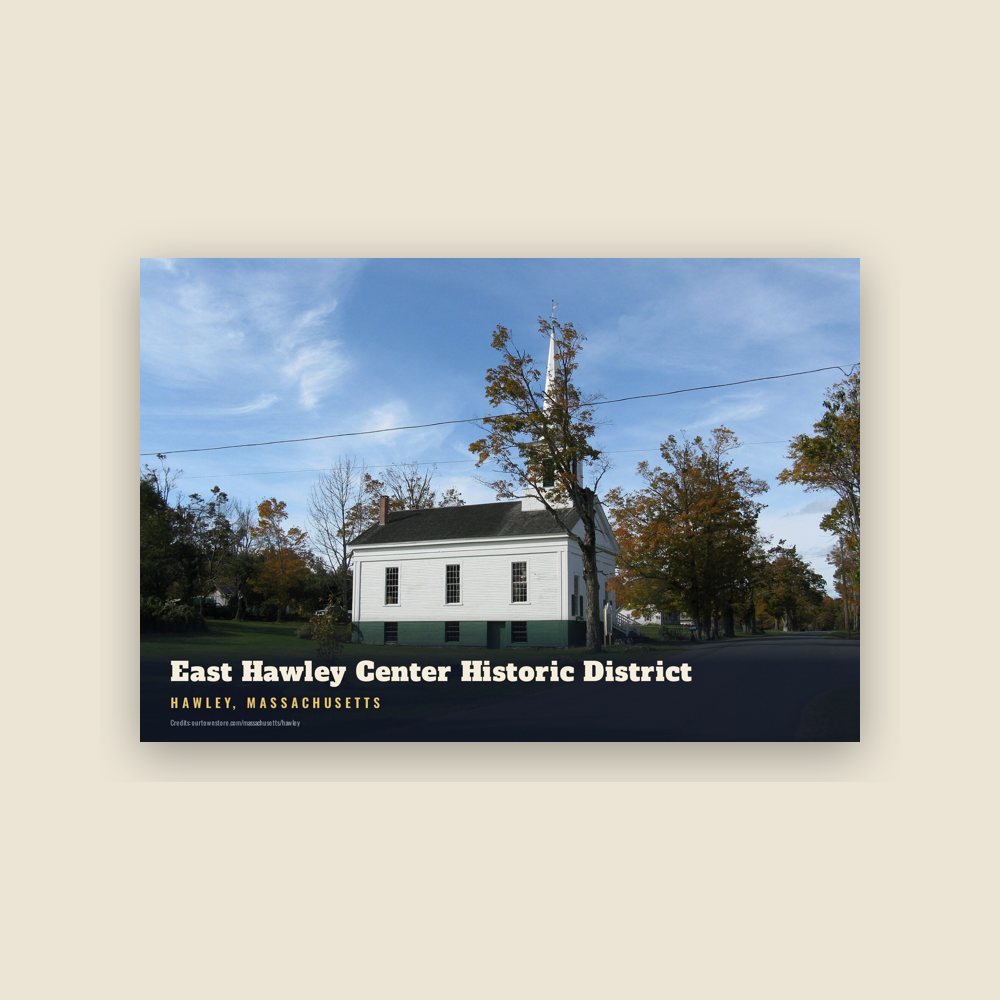 Hawley East Hawley Center Historic District Postcard