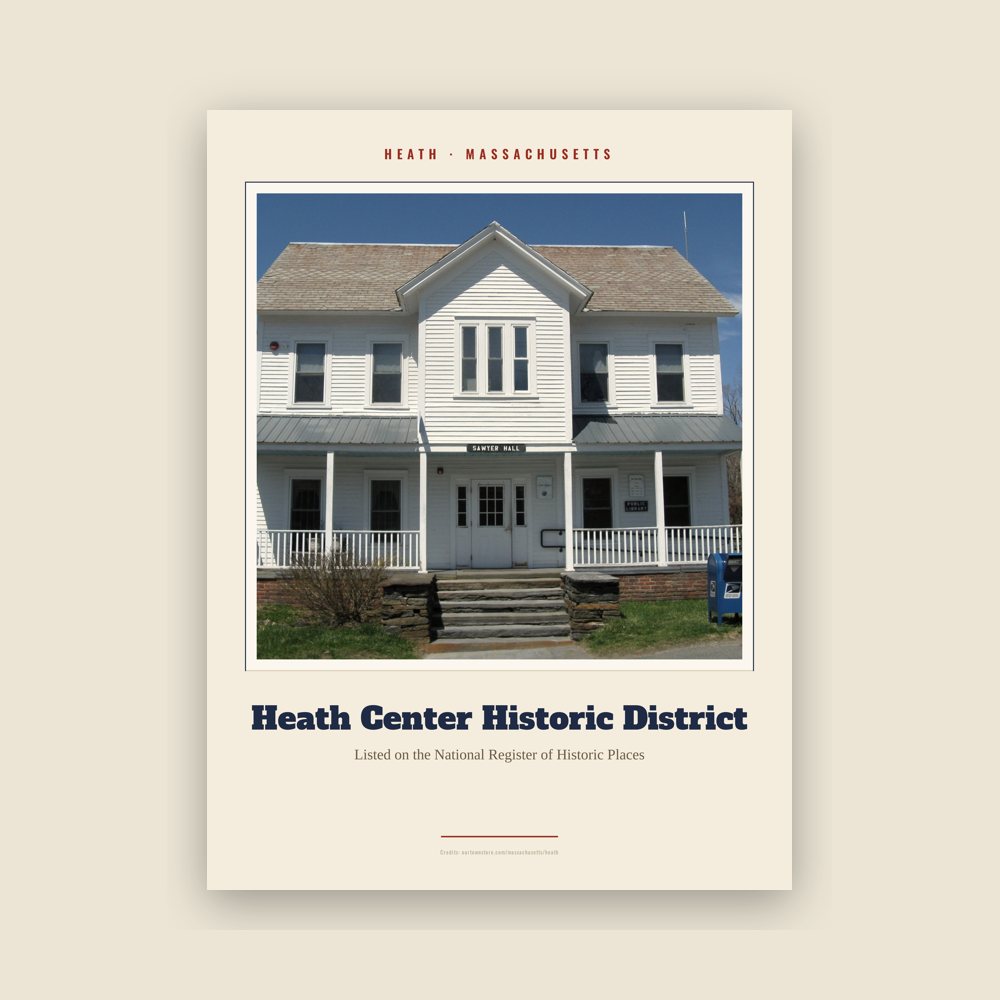 Heath Heath Center Historic District Landmark Print