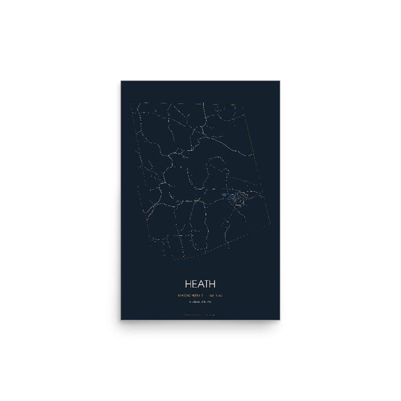 Heath Street Map Poster · Midnight