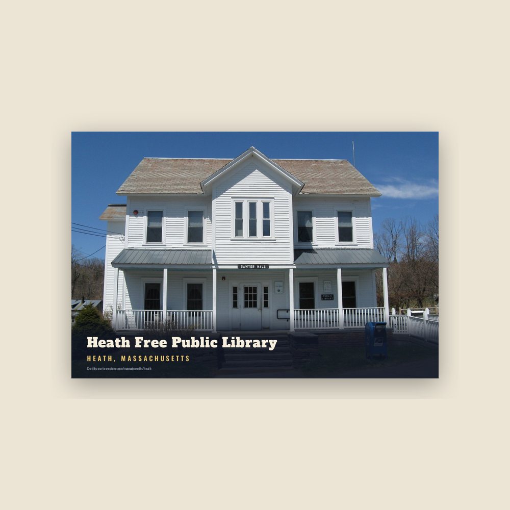 Heath Heath Free Public Library Postcard