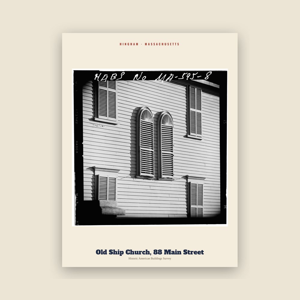 Hingham Old Ship Church, 88 Main Street Archive Print