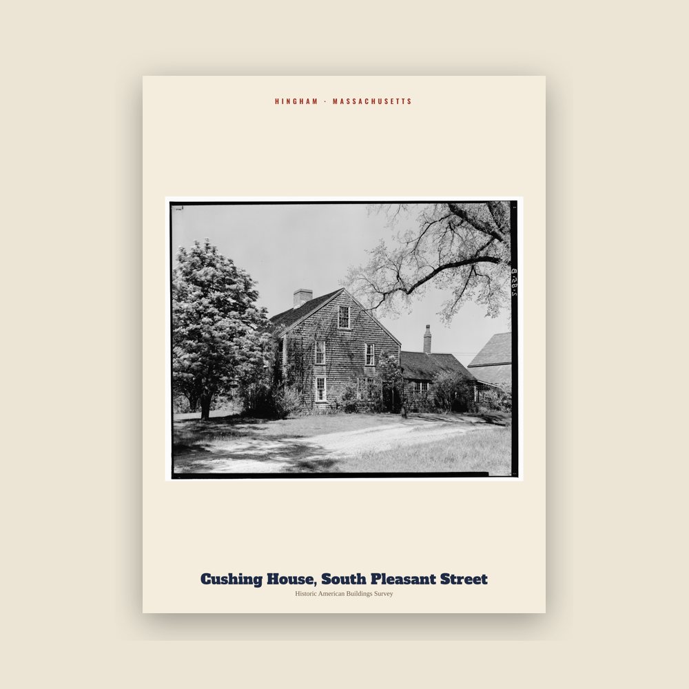 Hingham Cushing House, South Pleasant Street Archive Print