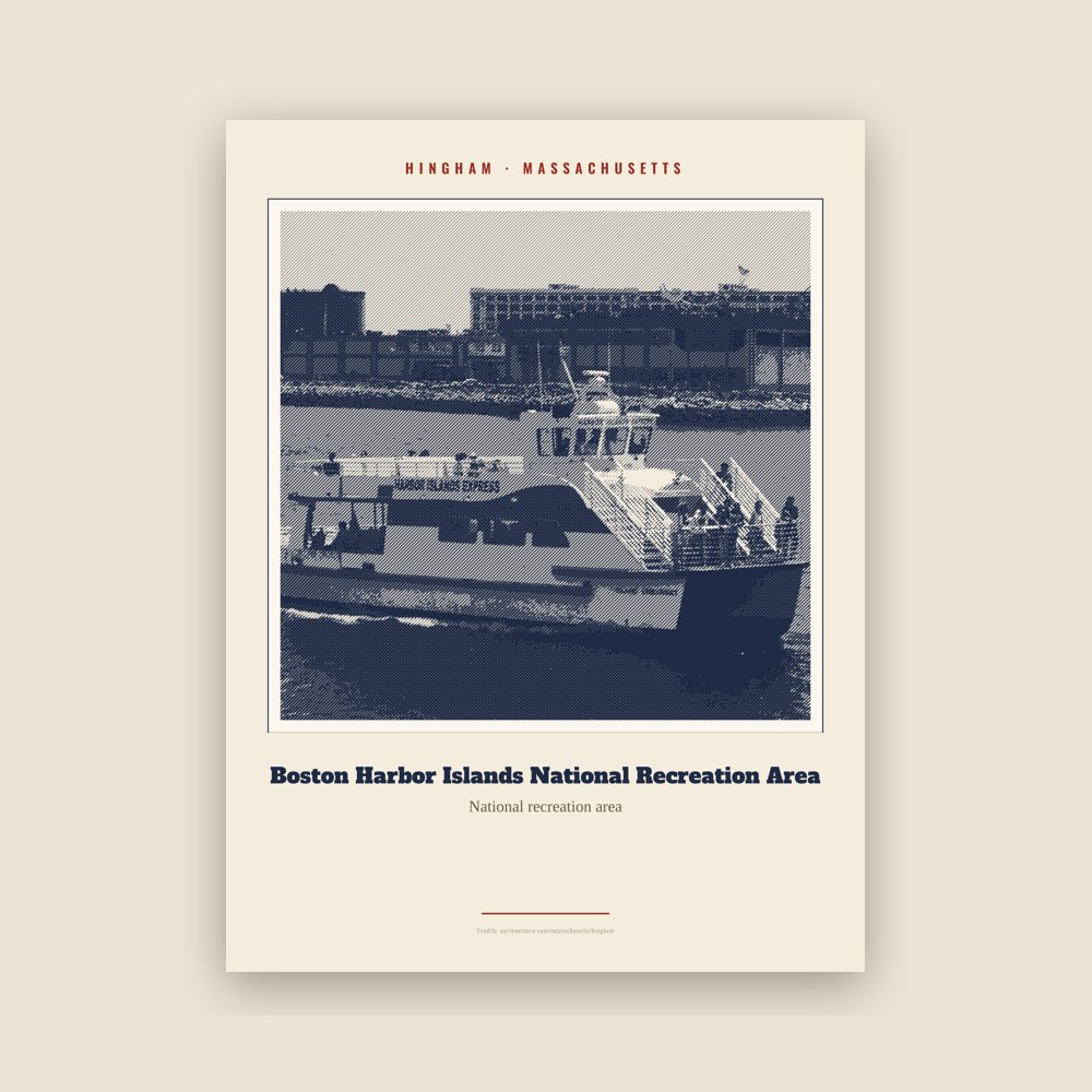 Hingham Boston Harbor Islands National Recreation Area Landmark Print