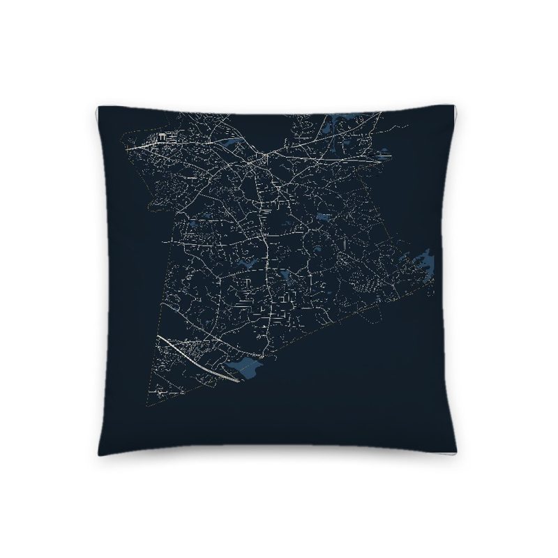 Hingham Map Throw Pillow
