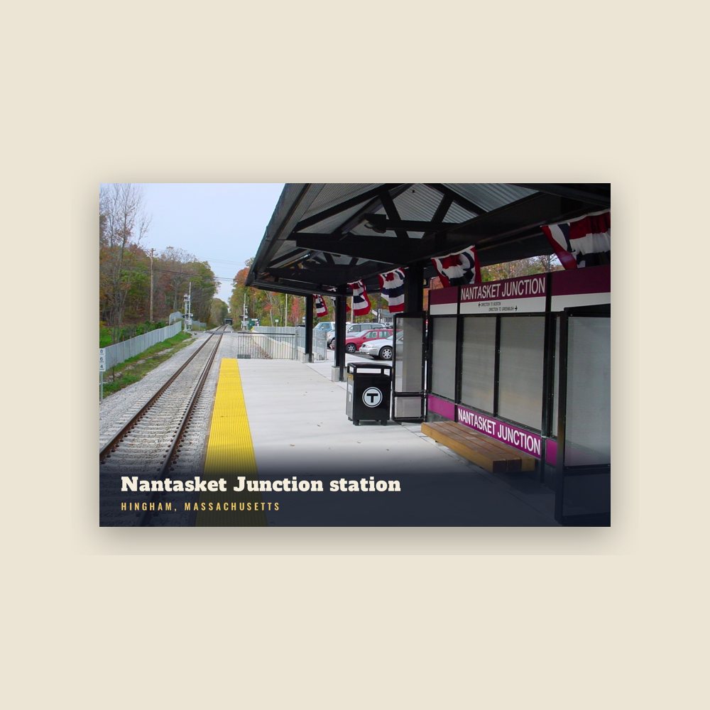 Hingham Nantasket Junction station Postcard