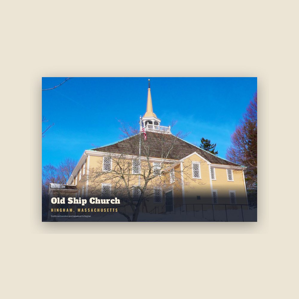 Hingham Old Ship Church Postcard