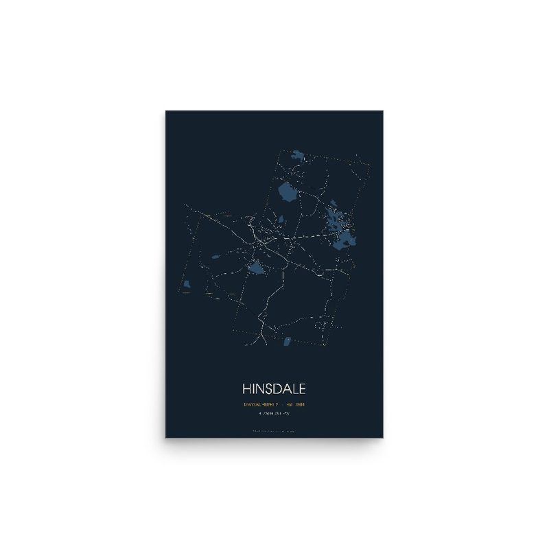 Hinsdale Street Map Poster · Midnight
