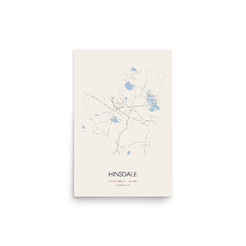 Hinsdale Street Map Poster · Linen