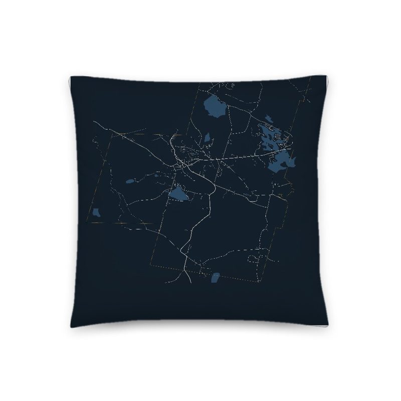 Hinsdale Map Throw Pillow