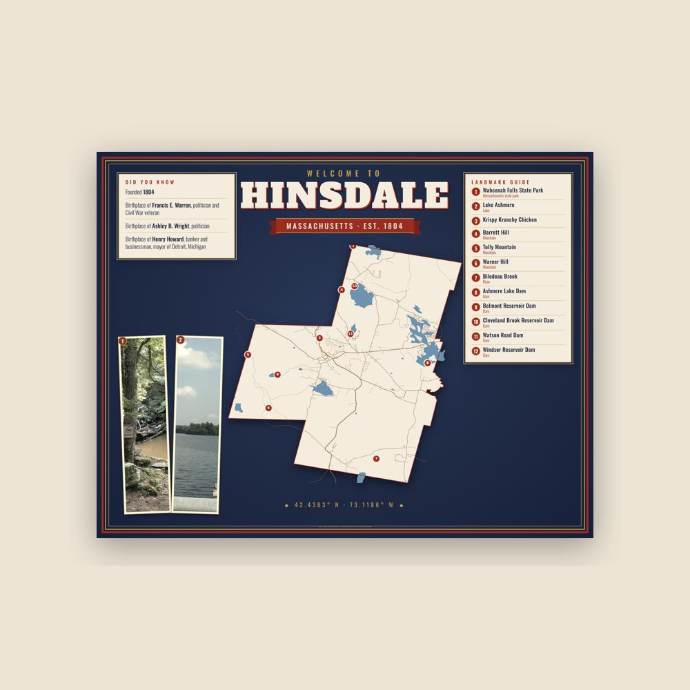 Hinsdale Map Placemat