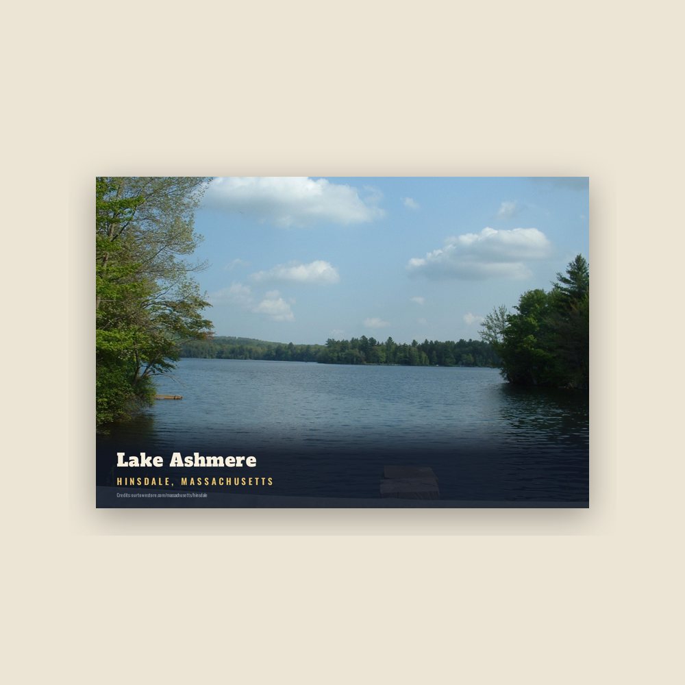 Hinsdale Lake Ashmere Postcard