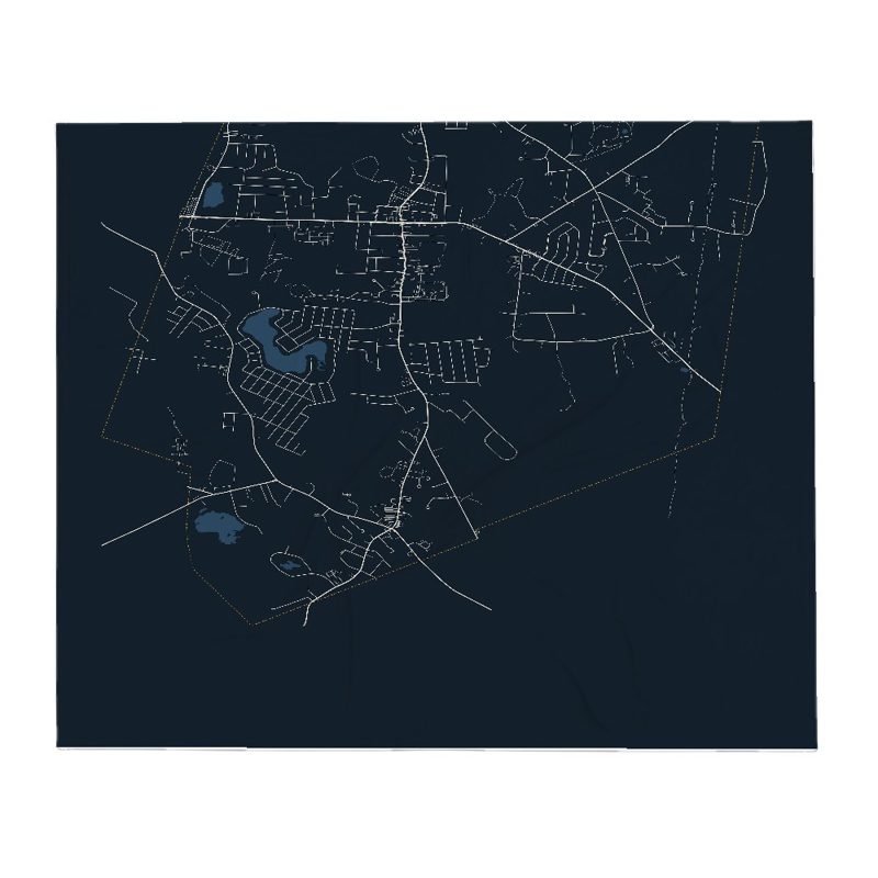 Holbrook Street Map Throw Blanket