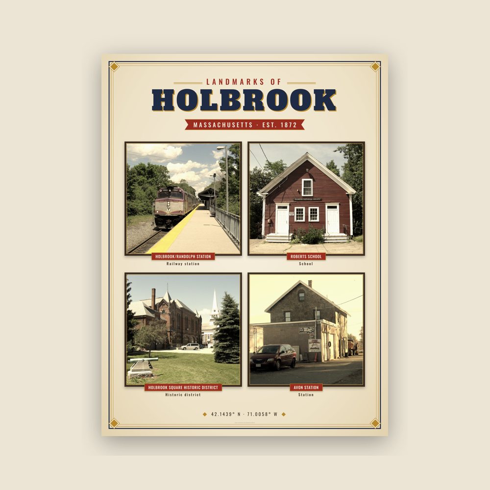 Holbrook Landmarks Photo Poster