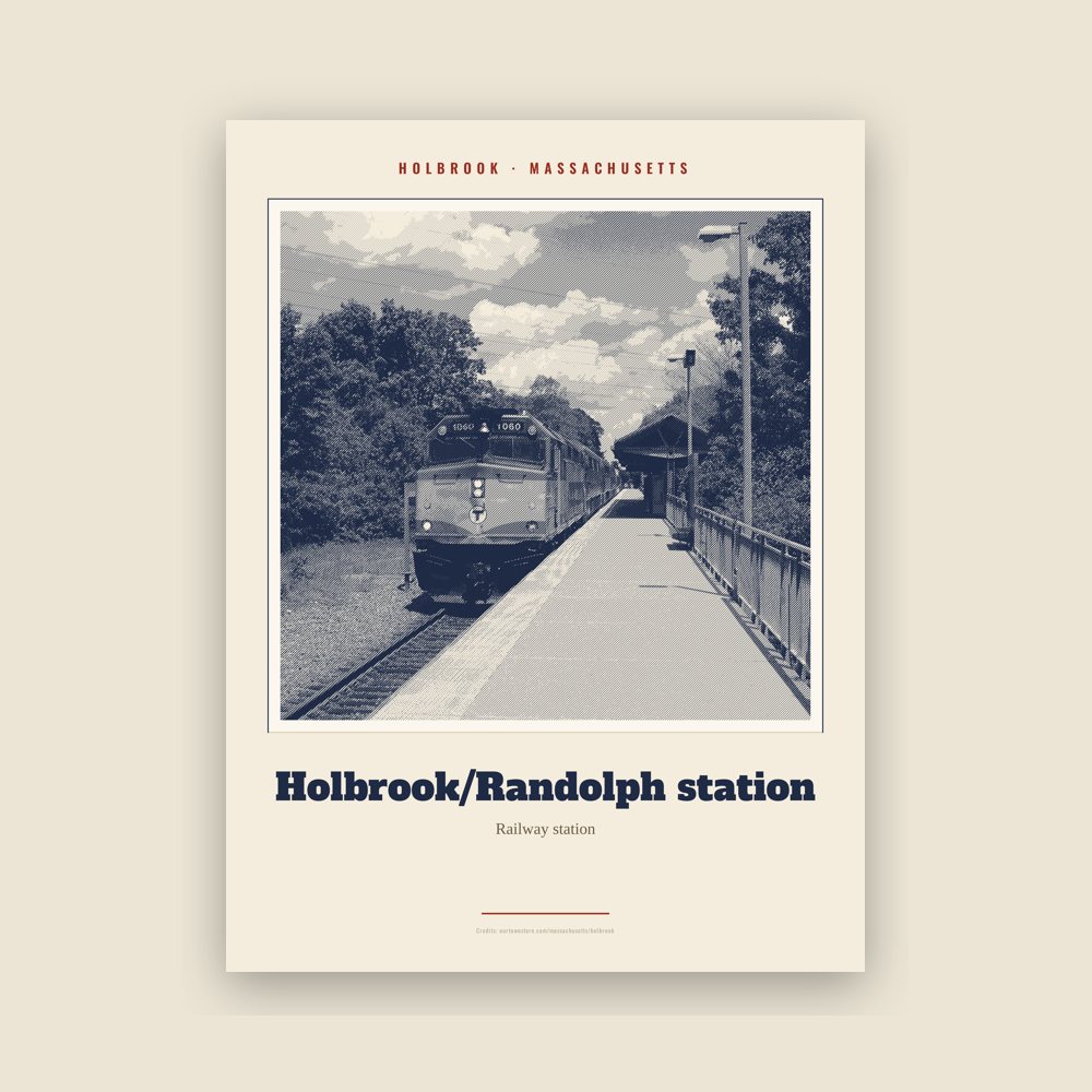Holbrook Holbrook/Randolph station Landmark Print