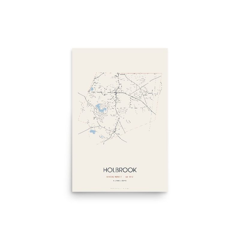 Holbrook Street Map Poster · Linen