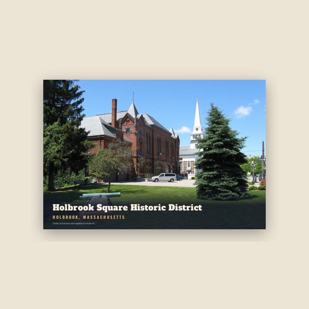 Holbrook Holbrook Square Historic District Postcard