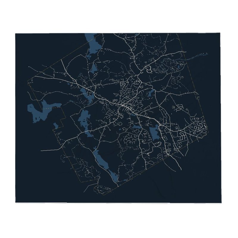 Holden Street Map Throw Blanket