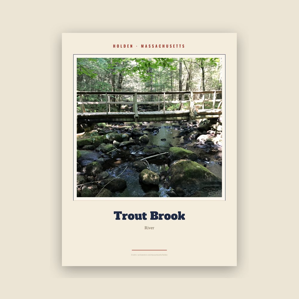 Holden Trout Brook Landmark Print