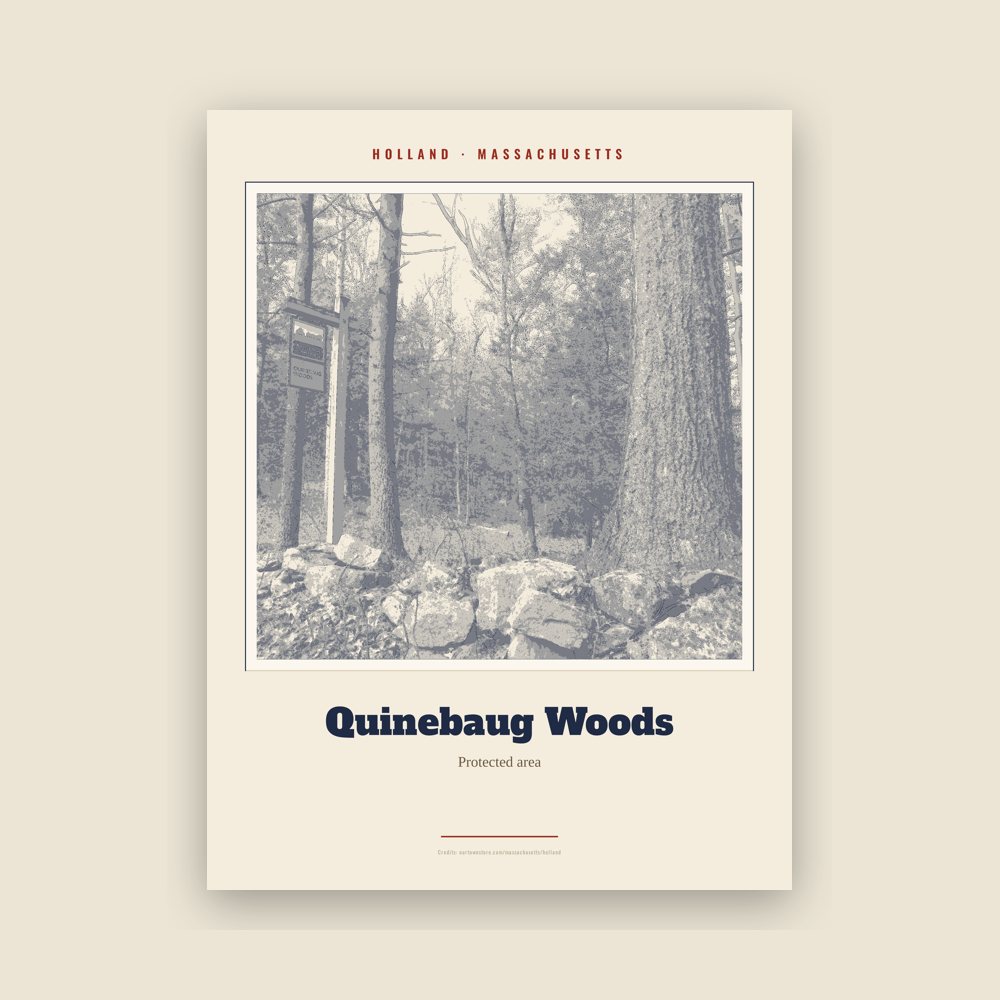Holland Quinebaug Woods Landmark Print