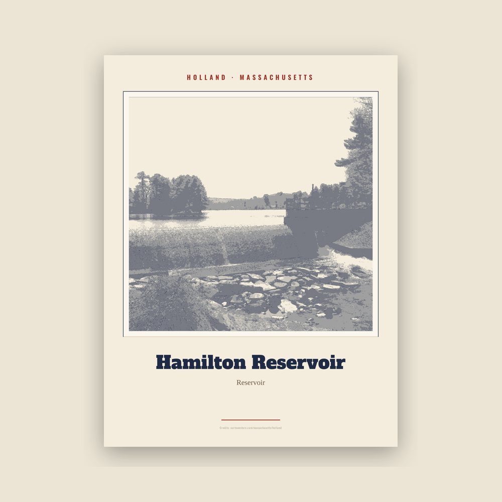 Holland Hamilton Reservoir Landmark Print