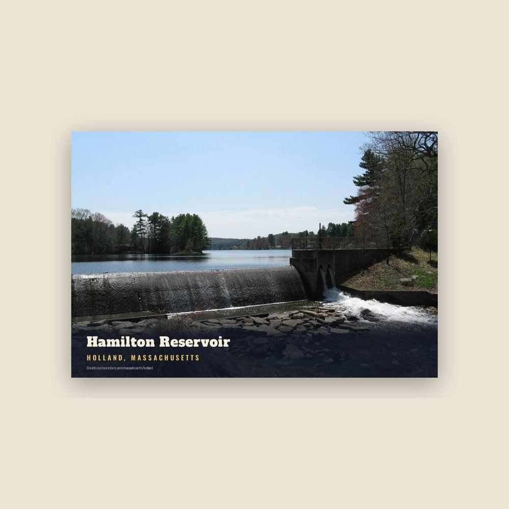 Holland Hamilton Reservoir Postcard