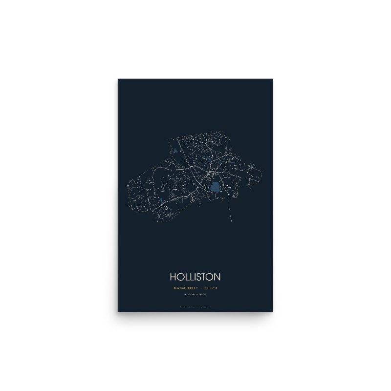Holliston Street Map Poster · Midnight
