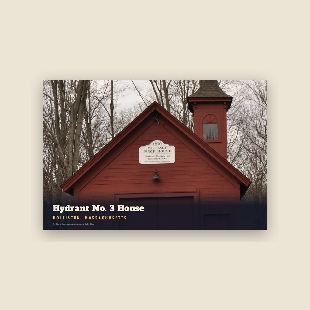 Holliston Hydrant No. 3 House Postcard