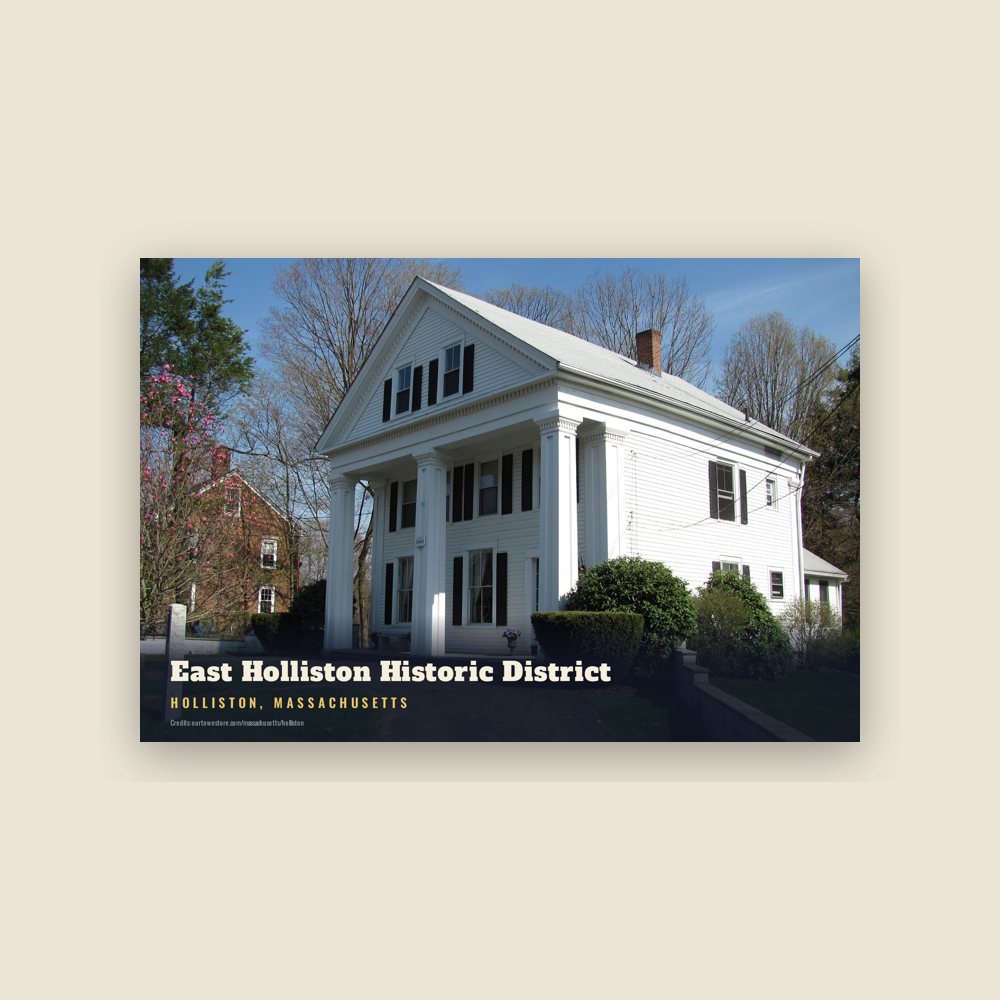 Holliston East Holliston Historic District Postcard
