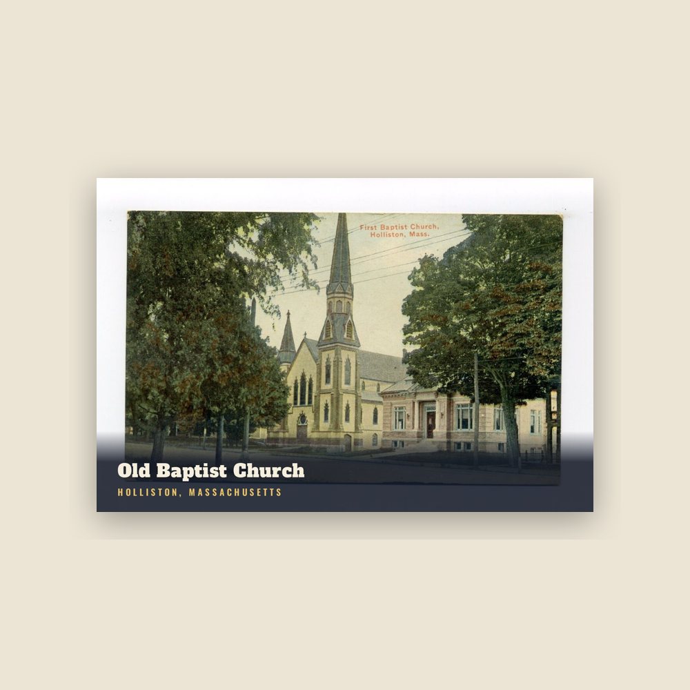 Holliston Old Baptist Church Postcard