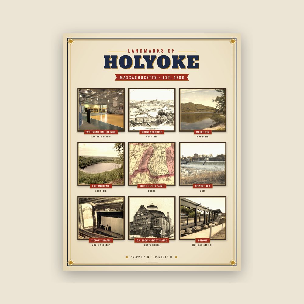 Holyoke Landmarks Photo Poster
