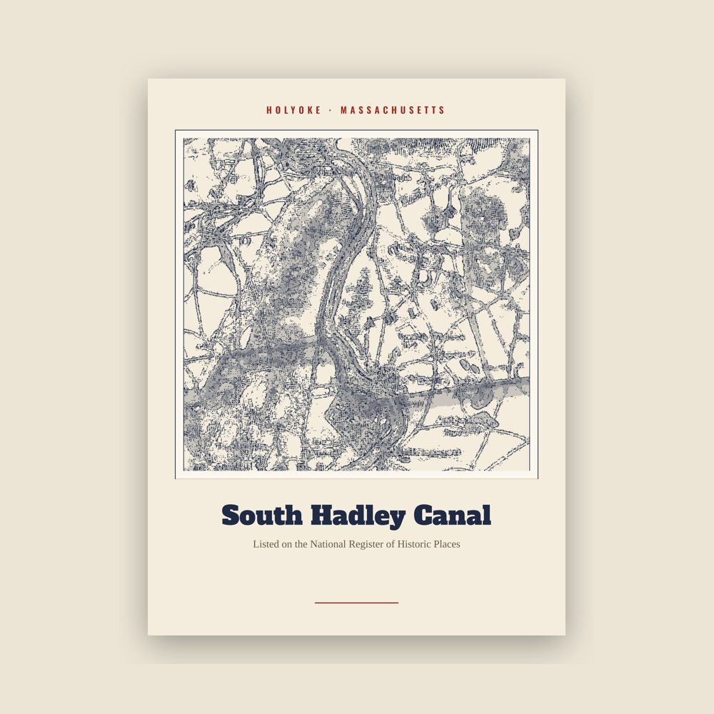 Holyoke South Hadley Canal Landmark Print