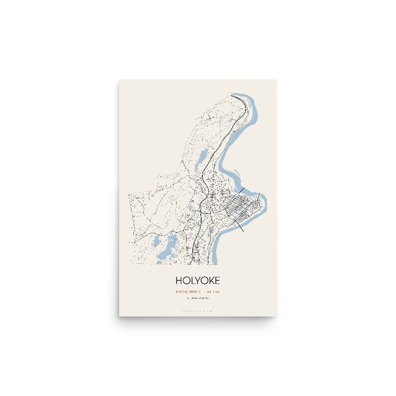 Holyoke Street Map Poster · Linen