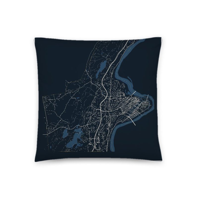 Holyoke Map Throw Pillow