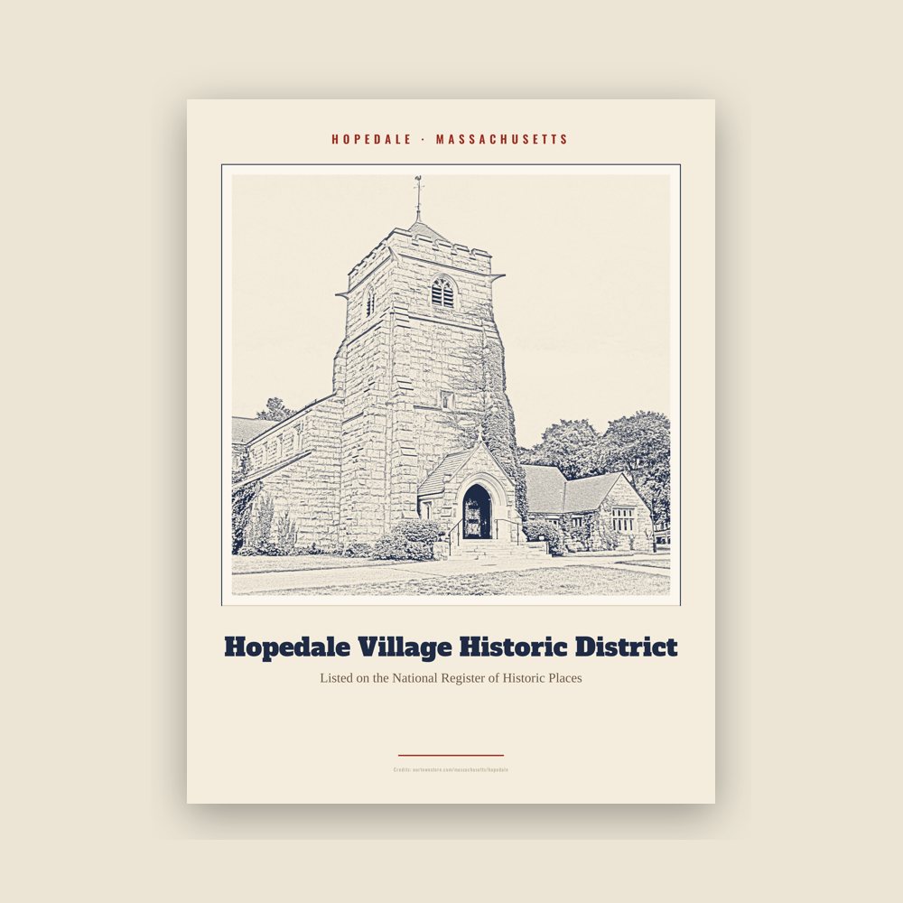 Hopedale Hopedale Village Historic District Landmark Print
