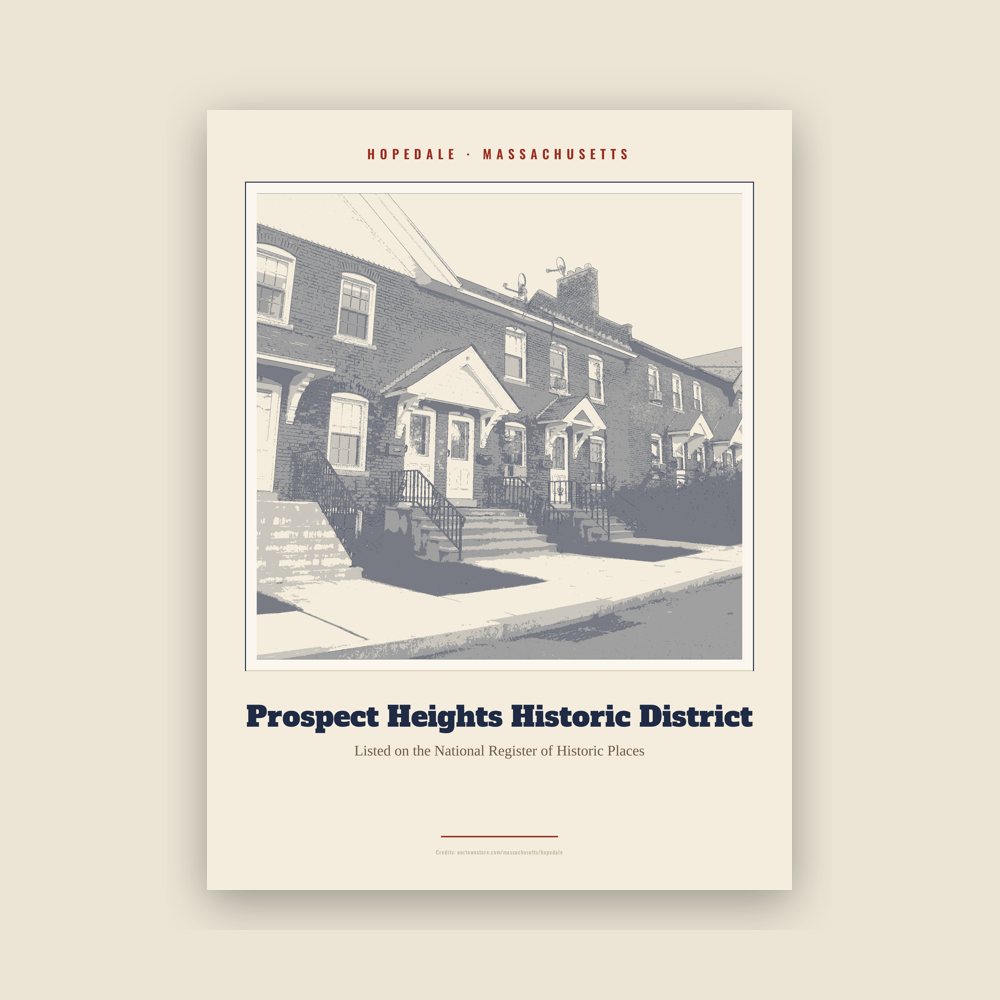 Hopedale Prospect Heights Historic District Landmark Print