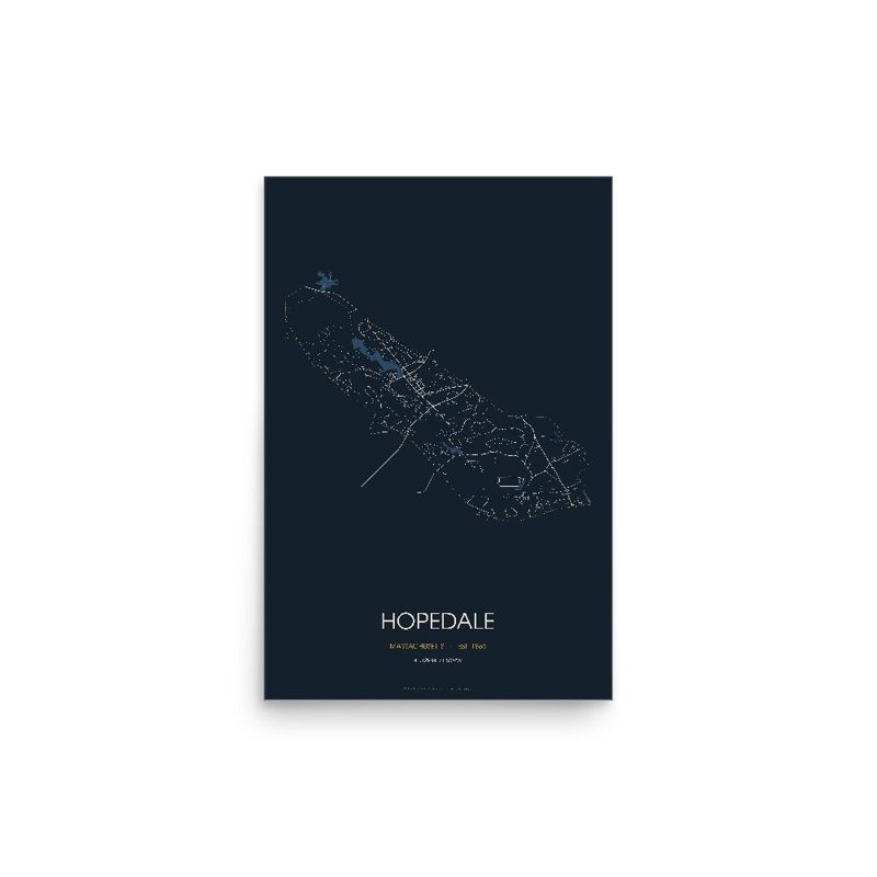 Hopedale Street Map Poster · Midnight