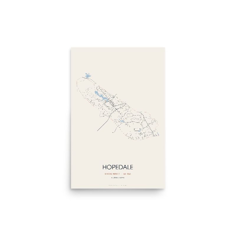 Hopedale Street Map Poster · Linen